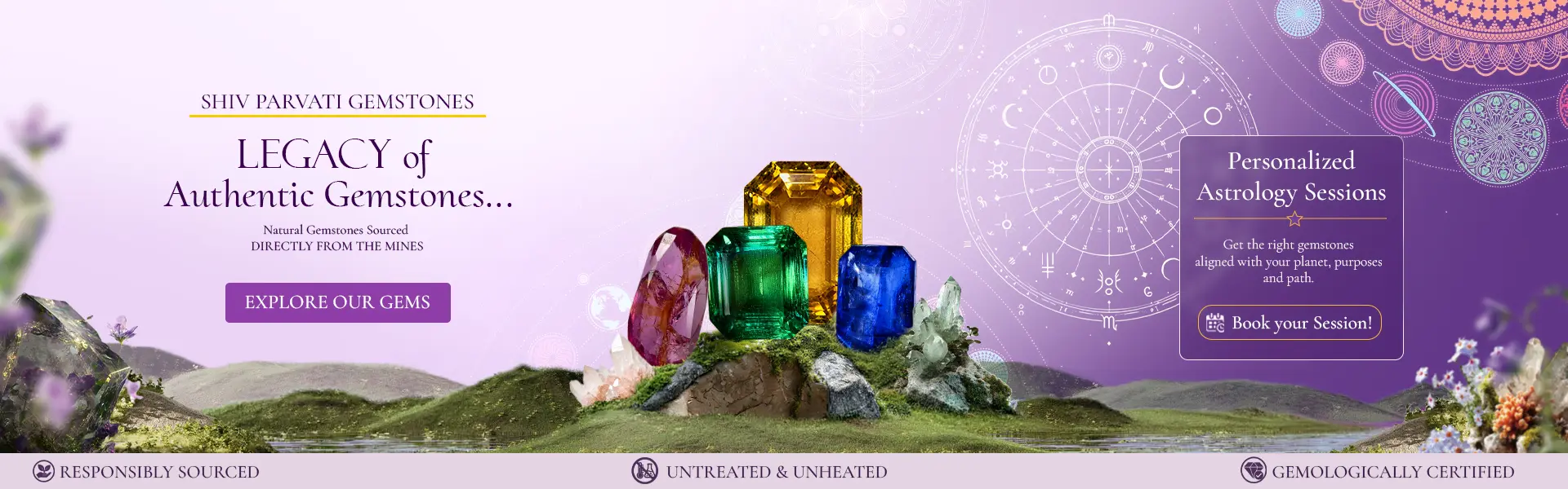 Shiv Parvati Gems Home Page Banner