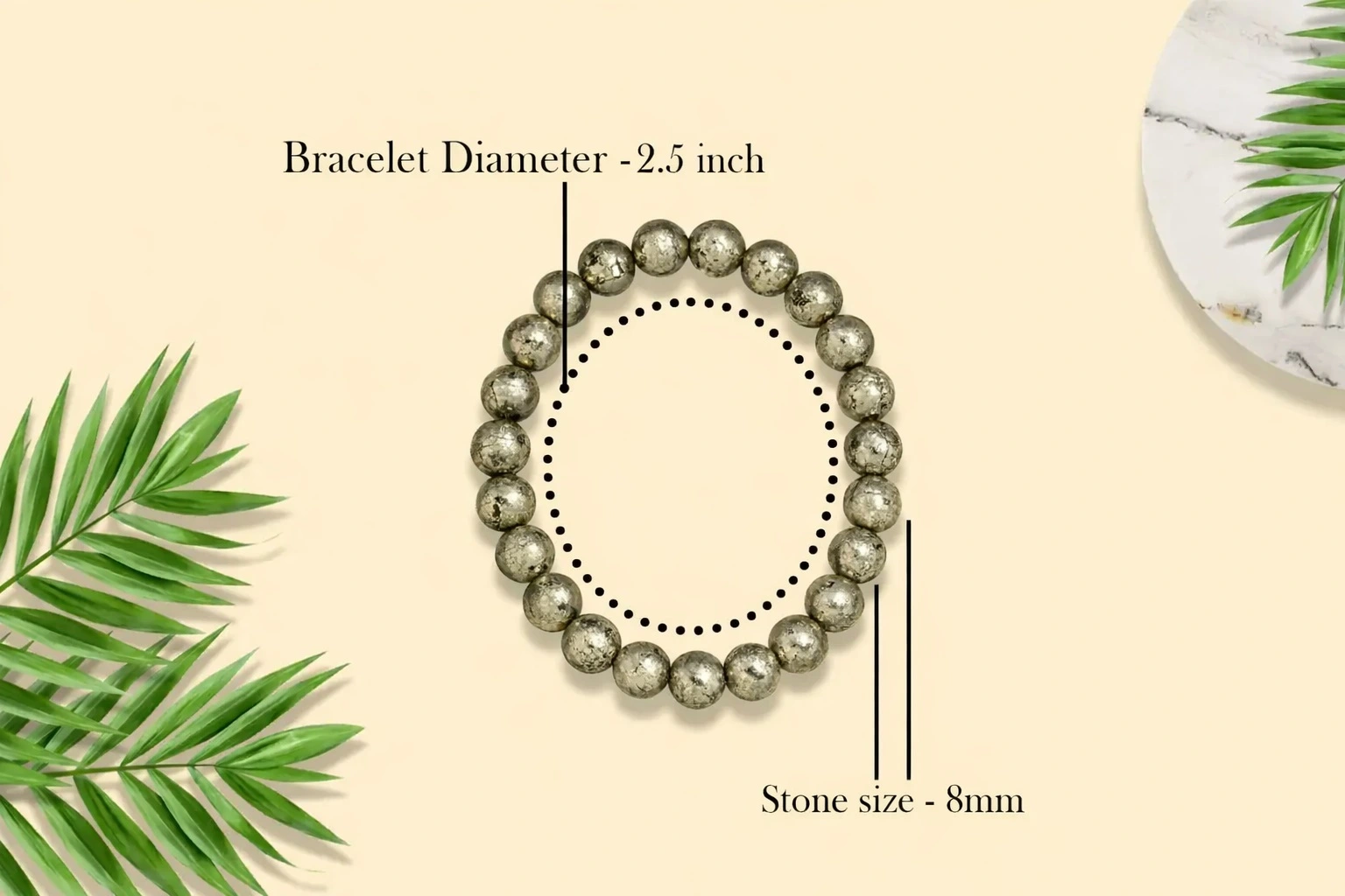 Natural Pyrite Bracelet